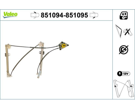 Window Regulator 851094 Valeo, Image 2