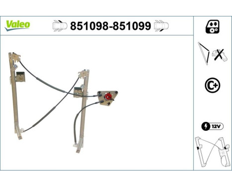 Window Regulator 851098 Valeo, Image 2