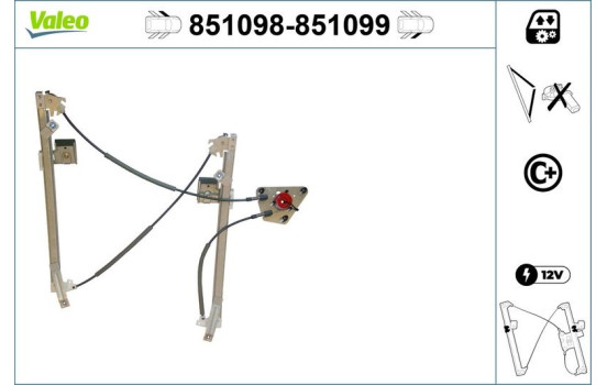 Window Regulator 851099 Valeo, Image 2