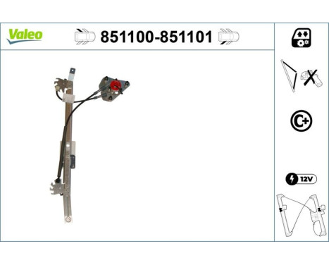 Window Regulator 851100 Valeo, Image 2