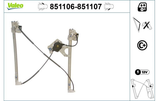 Window Regulator 851106 Valeo, Image 2