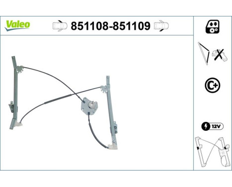 Window Regulator 851108 Valeo, Image 2