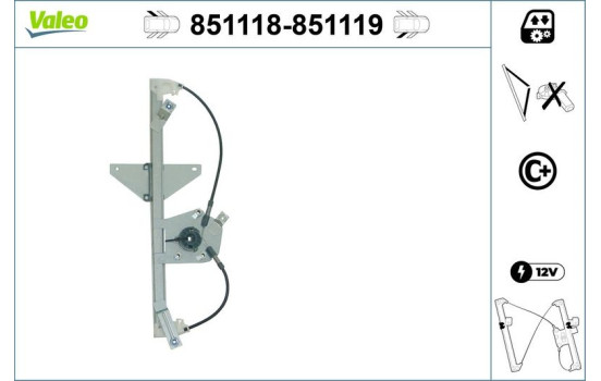 Window Regulator 851119 Valeo, Image 2