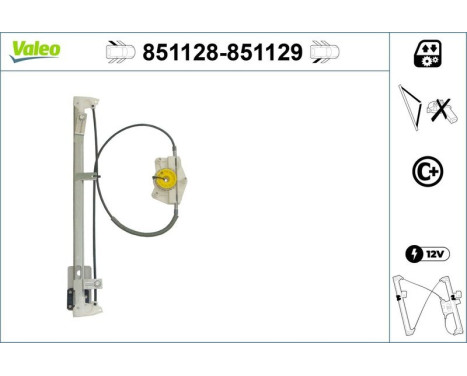 Window Regulator 851128 Valeo, Image 2