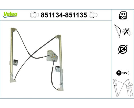 Window Regulator 851134 Valeo, Image 2