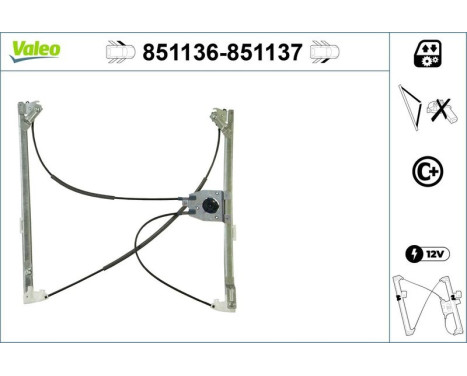 Window Regulator 851136 Valeo, Image 2