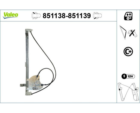 Window Regulator 851138 Valeo, Image 2