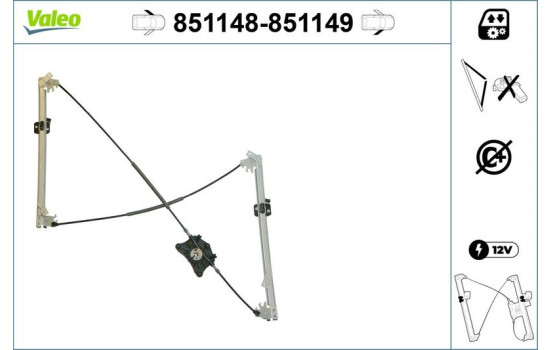 Window Regulator 851148 Valeo, Image 2