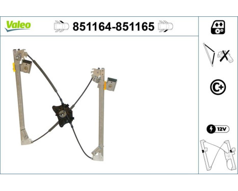 Window Regulator 851164 Valeo, Image 2