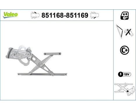 Window Regulator 851168 Valeo, Image 2