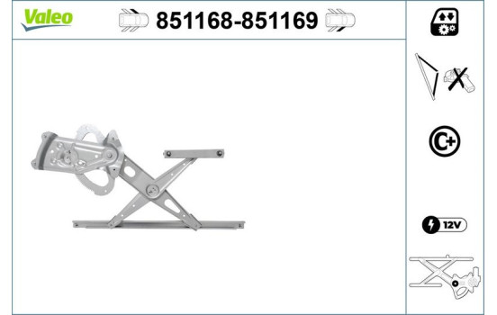Window Regulator 851168 Valeo, Image 2