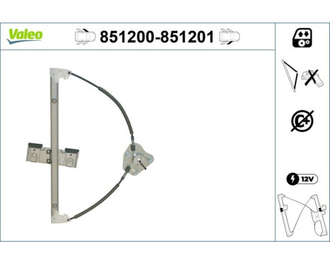 Window Regulator 851200 Valeo, Image 2