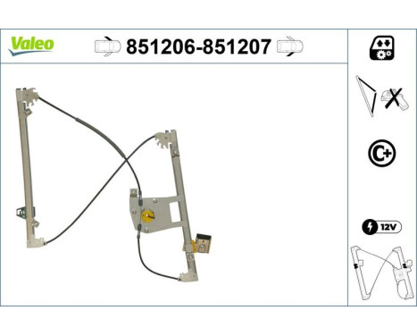 Window Regulator 851206 Valeo, Image 2