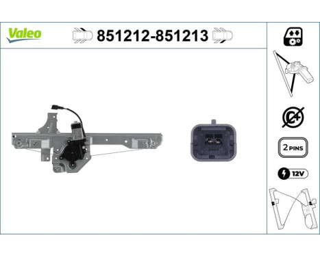 Window Regulator 851212 Valeo, Image 3