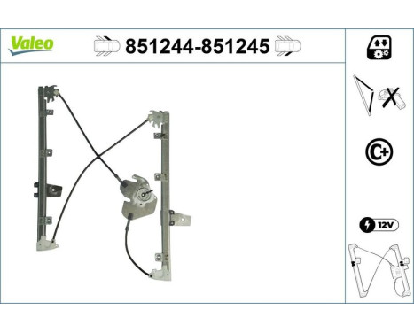 Window Regulator 851244 Valeo, Image 2