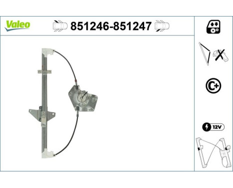 Window Regulator 851246 Valeo, Image 2