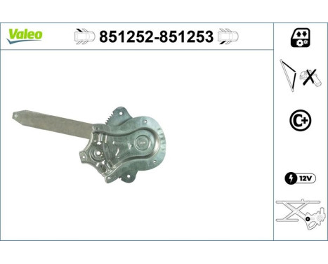 Window Regulator 851252 Valeo, Image 2
