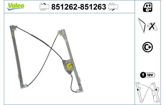 Window Regulator 851262 Valeo, Image 2