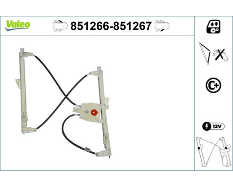 Window Regulator 851266 Valeo, Image 2
