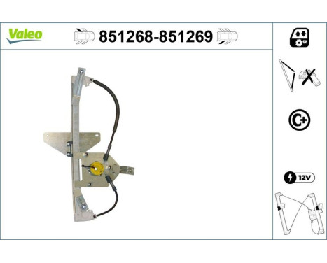 Window Regulator 851268 Valeo, Image 2