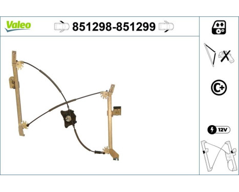 Window Regulator 851298 Valeo, Image 2