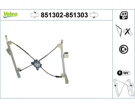 Window Regulator 851302 Valeo, Image 2