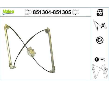 Window Regulator 851304 Valeo, Image 2