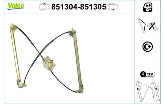 Window Regulator 851304 Valeo, Image 2