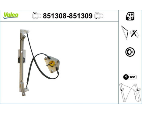 Window Regulator 851308 Valeo, Image 2