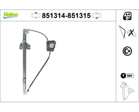 Window Regulator 851315 Valeo, Image 2