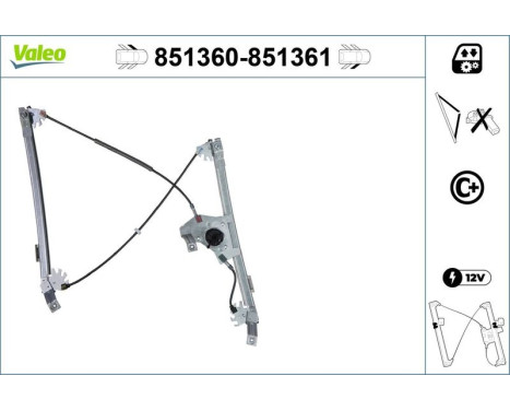 Window Regulator 851360 Valeo, Image 2