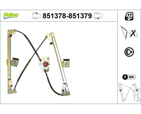 Window Regulator 851378 Valeo, Image 2