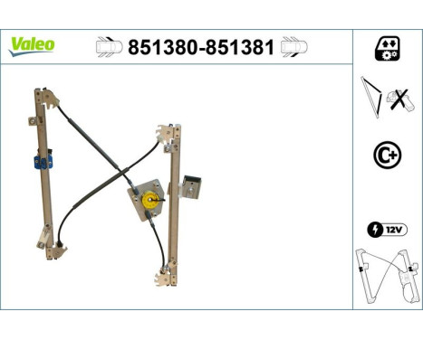 Window Regulator 851381 Valeo, Image 2