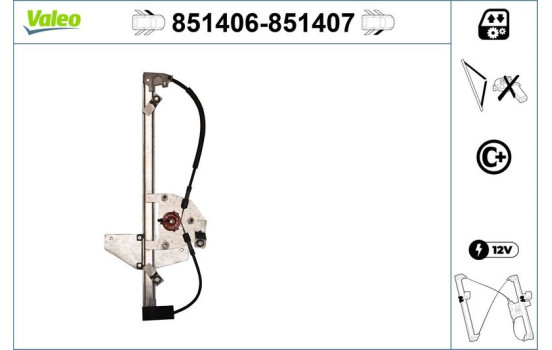 Window Regulator 851406 Valeo, Image 2