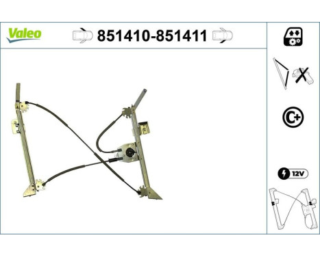 Window Regulator 851410 Valeo, Image 2