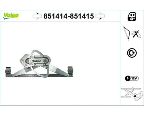 Window Regulator 851414 Valeo, Image 2