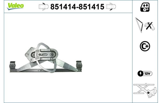 Window Regulator 851414 Valeo, Image 2