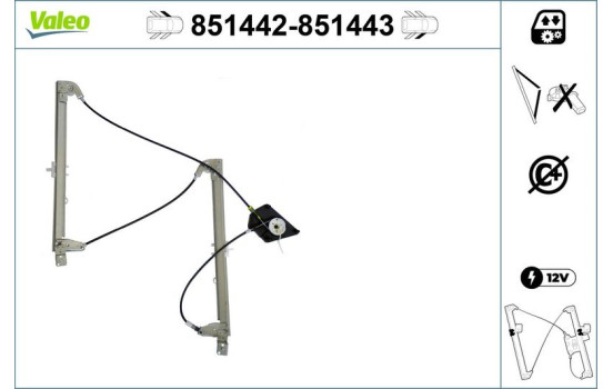 Window Regulator 851443 Valeo, Image 2