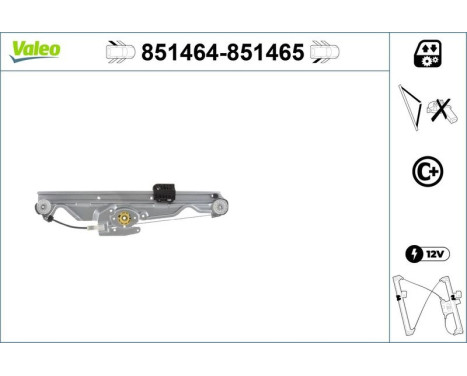 Window Regulator 851464 Valeo, Image 2