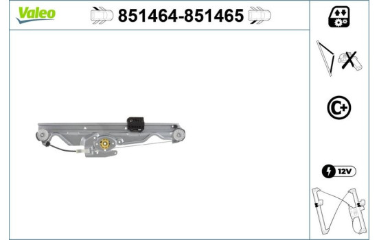 Window Regulator 851464 Valeo