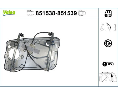 Window Regulator 851538 Valeo, Image 2