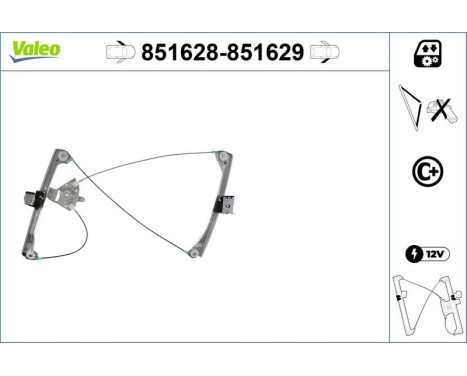 Window Regulator 851628 Valeo, Image 2