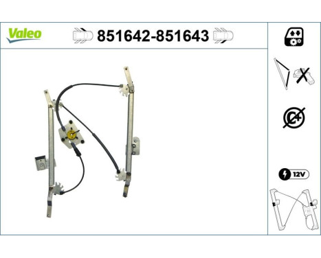 Window regulator 851642 Valeo, Image 2
