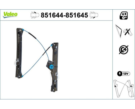 Window Regulator 851644 Valeo, Image 2