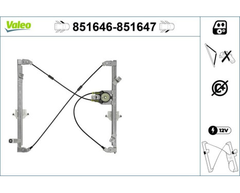 Window Regulator 851646 Valeo, Image 2
