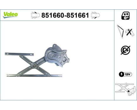 Window Regulator 851660 Valeo, Image 2