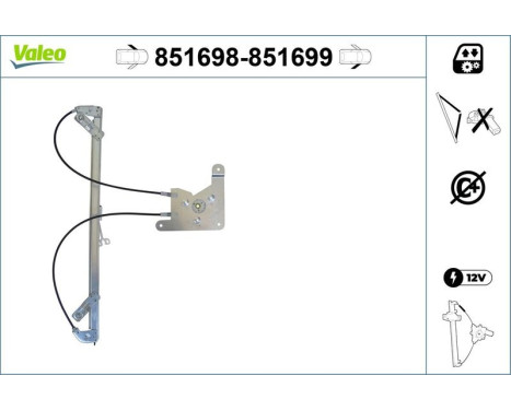Window Regulator 851698 Valeo, Image 2