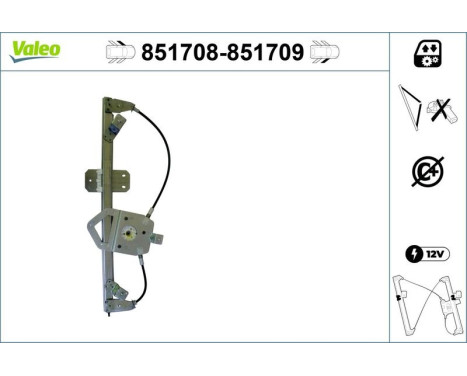 Window Regulator 851708 Valeo, Image 2