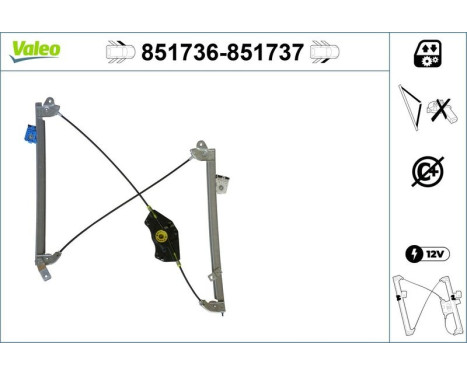 Window Regulator 851736 Valeo, Image 2