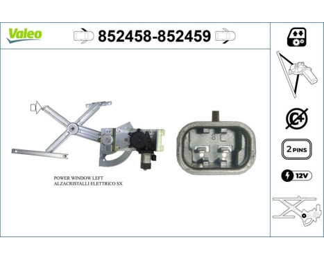 Window regulator 852458 Valeo, Image 3